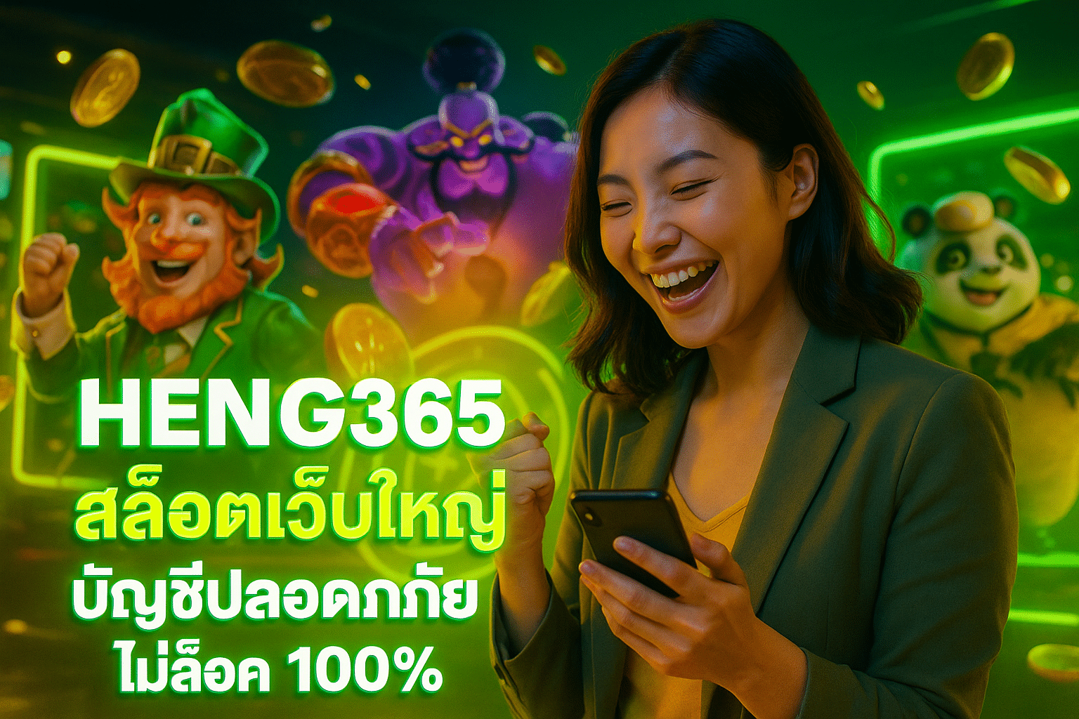 HENG365 สล็อตเว็บใหญ่ บัญชีปลอดภัย ไม่ล็อค 100%