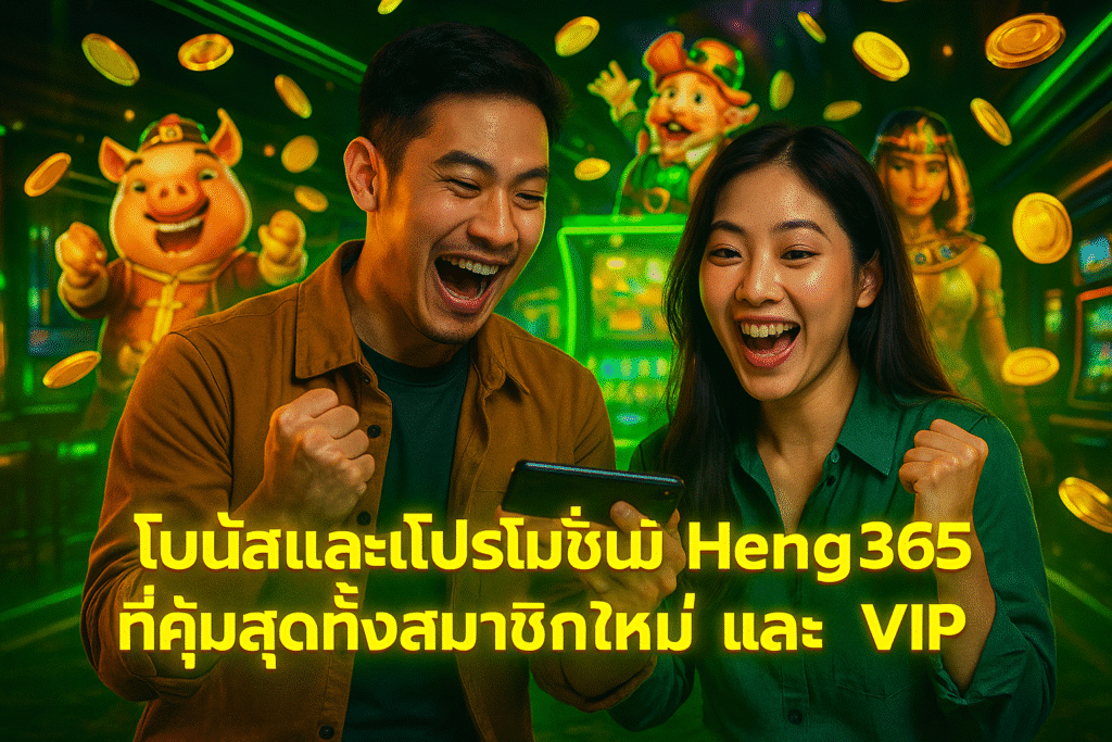 โบนัสและโปรโมชั่น Heng365 ที่คุ้มสุดทั้งสมาชิกใหม่ และ VIP