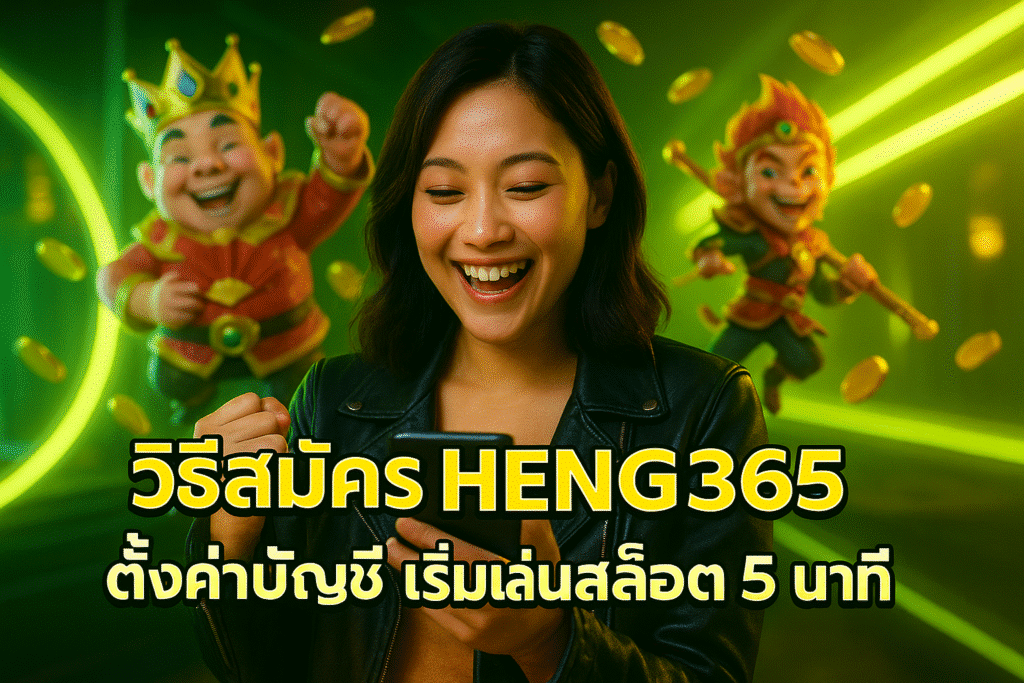 วิธีสมัคร HENG365 ตั้งค่าบัญชี เริ่มเล่นสล็อต 5 นาที