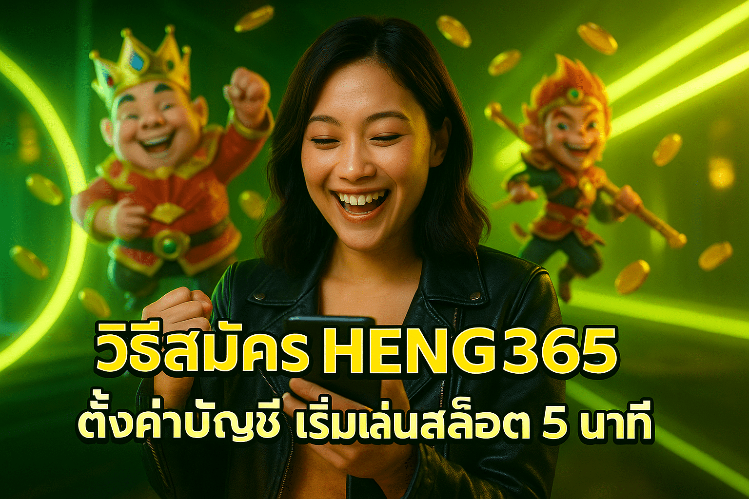 วิธีสมัคร HENG365 ตั้งค่าบัญชี เริ่มเล่นสล็อต 5 นาที